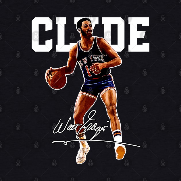 Walt Frazier The Clyde Basketball Legend Signature Vintage Retro 80s 90s Bootleg Rap Style by CarDE